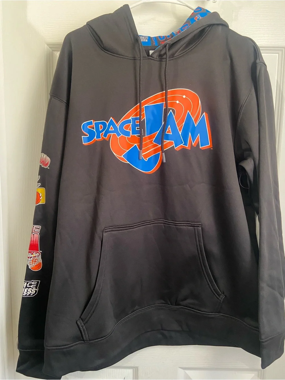 Champion Black Space Jam Logo Crewneck Hoodie